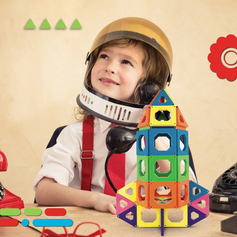 Discovery Kids Toy Magnetic Tiles Building Set 50pc