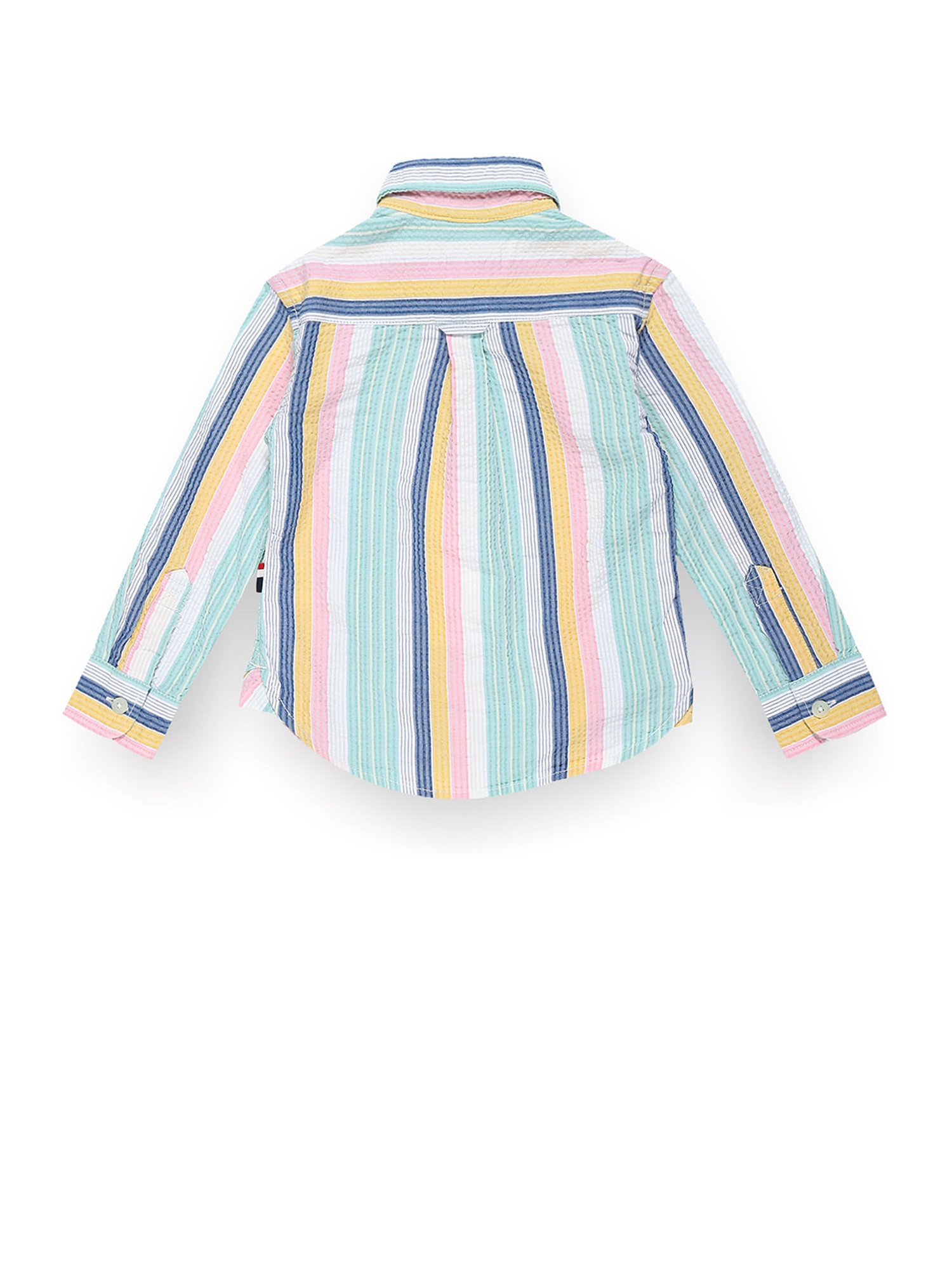 Mothercare Kids Blue Cotton Self Pattern Full Sleeves Shirt