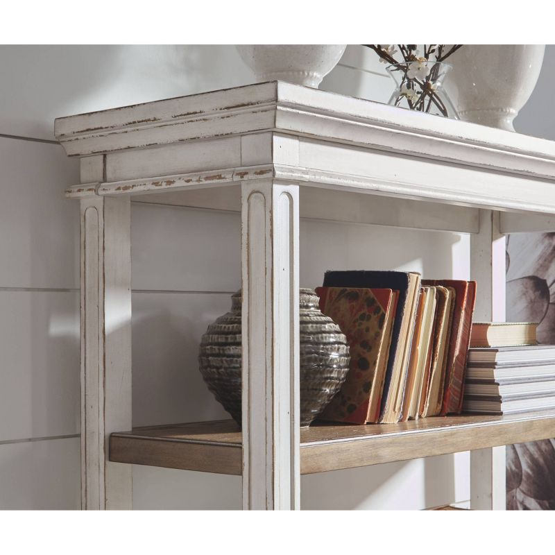 75" Realyn Bookshelf White/Brown - Signature Design by Ashley