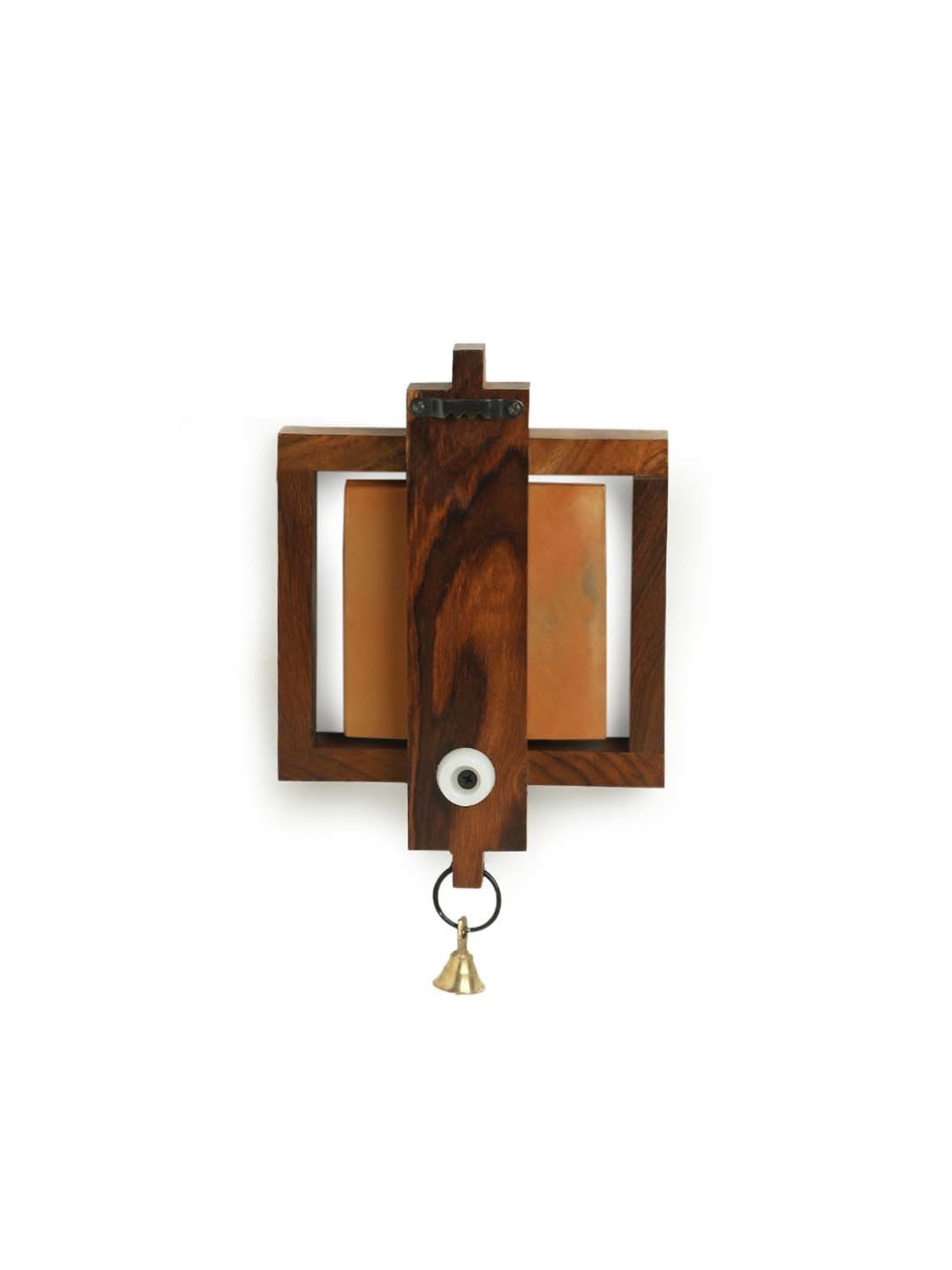 ExclusiveLane Shades of a Leaf Hand-Painted Wall Hanging In Sheesham Wood & Terracotta (Set of 2)