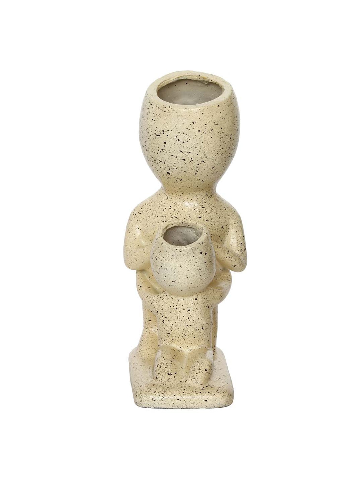 TAYHAA White Ceramic Leaf Shape Vase