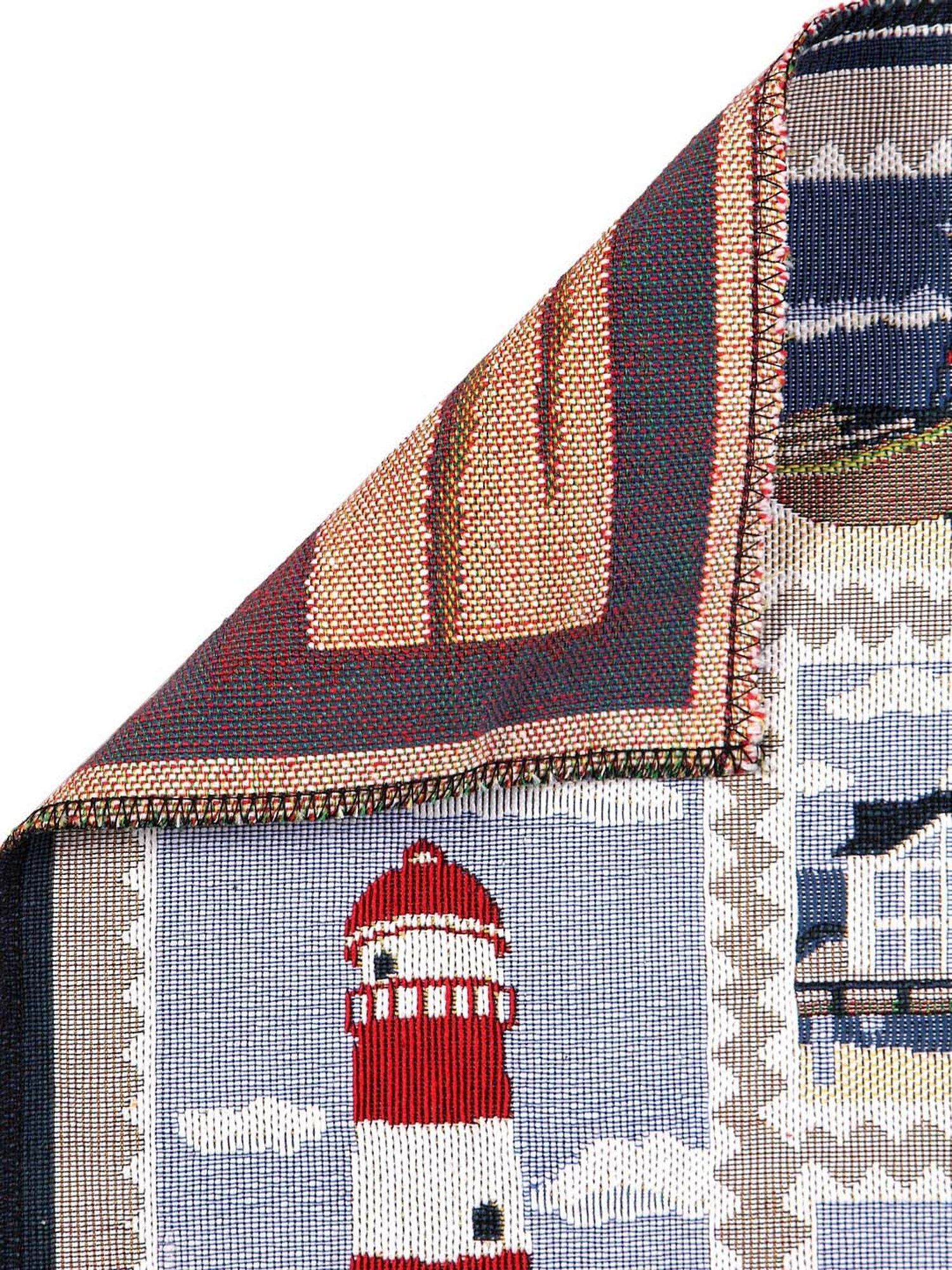 Klotthe Brown & Blue Cotton 180 TC Placemats - Set of 6