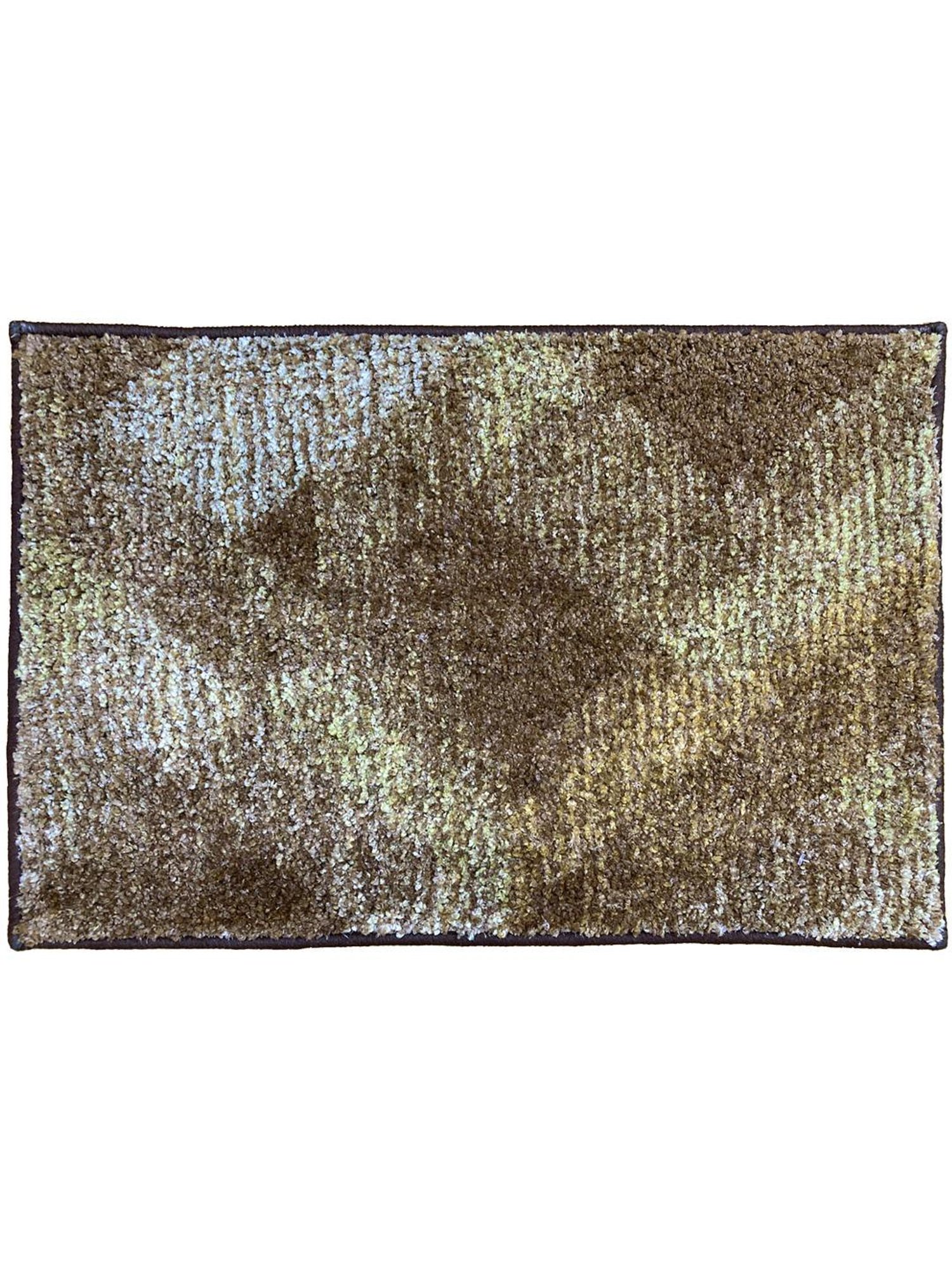 Bianca Spa Khaki Micro-Polly Geometric Bathmat
