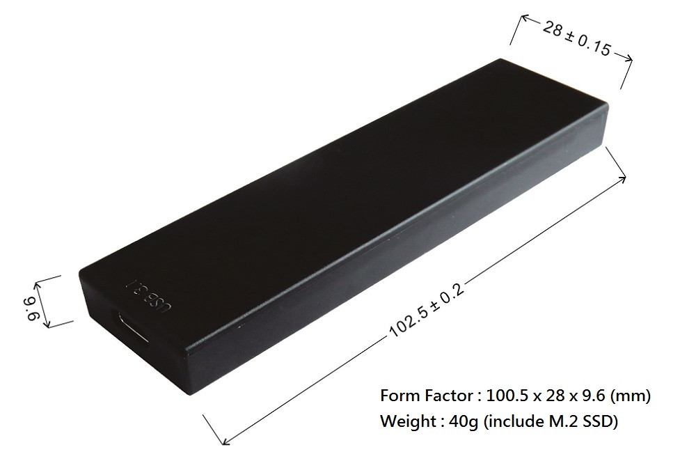 Innocard USB 3.1 to M.2 SSD Enclosure+ type-A  for Gen 2, 10Gbps