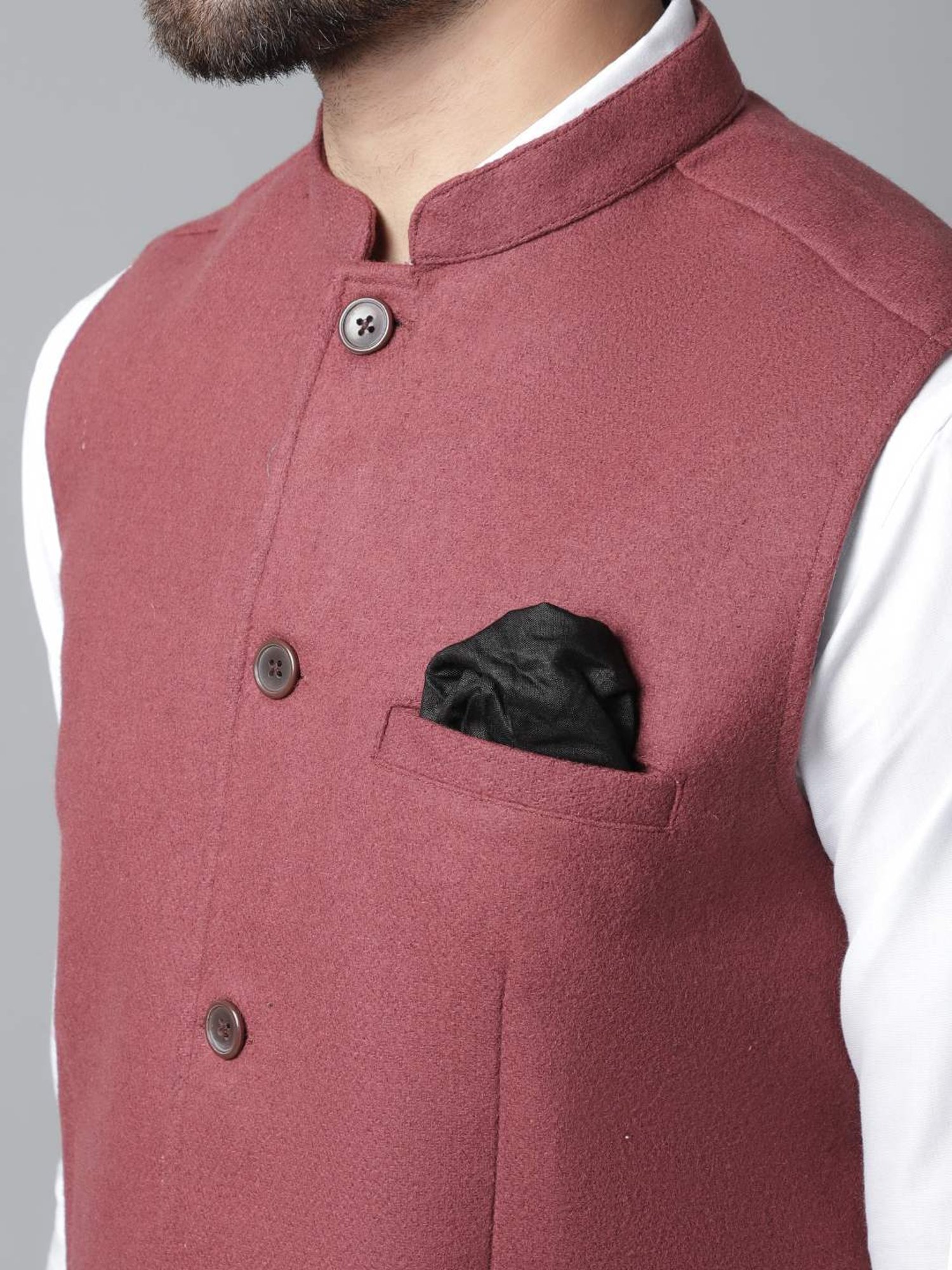 Even Brown Regular Fit Nehru Jacket