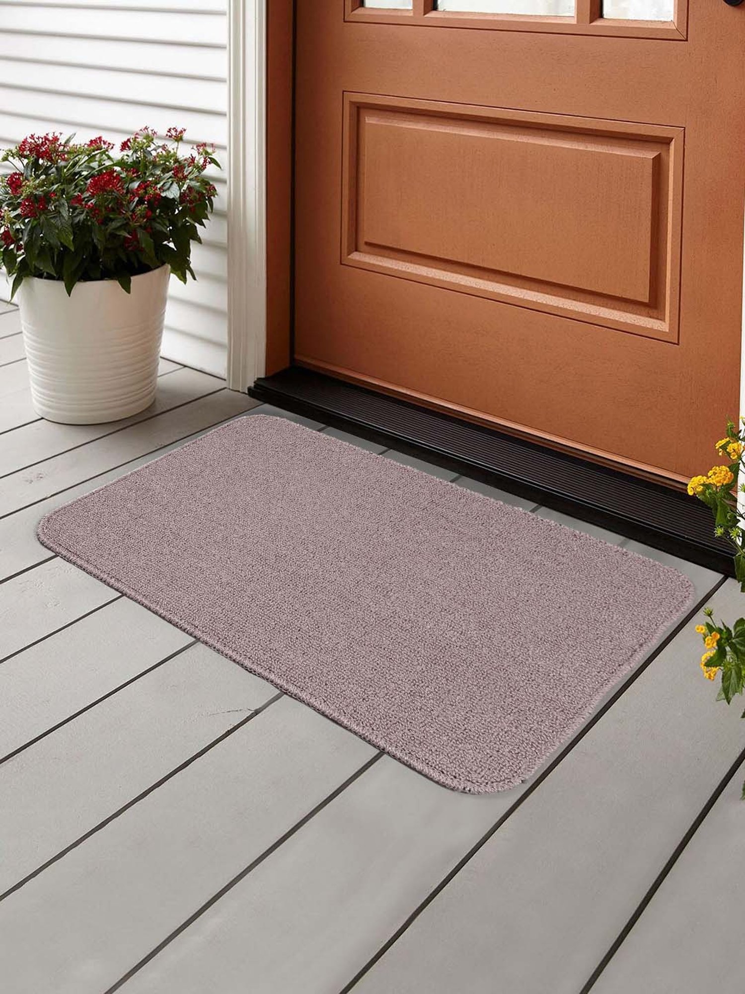 Saral Home Black Jute 1791 GSM Door Mat - Set of 1