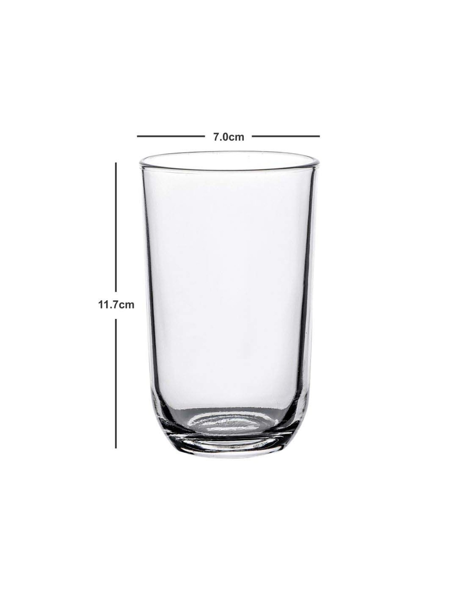 ROXX Veneto Transparent Glass Tumbler (0.295 L) - Set of 6