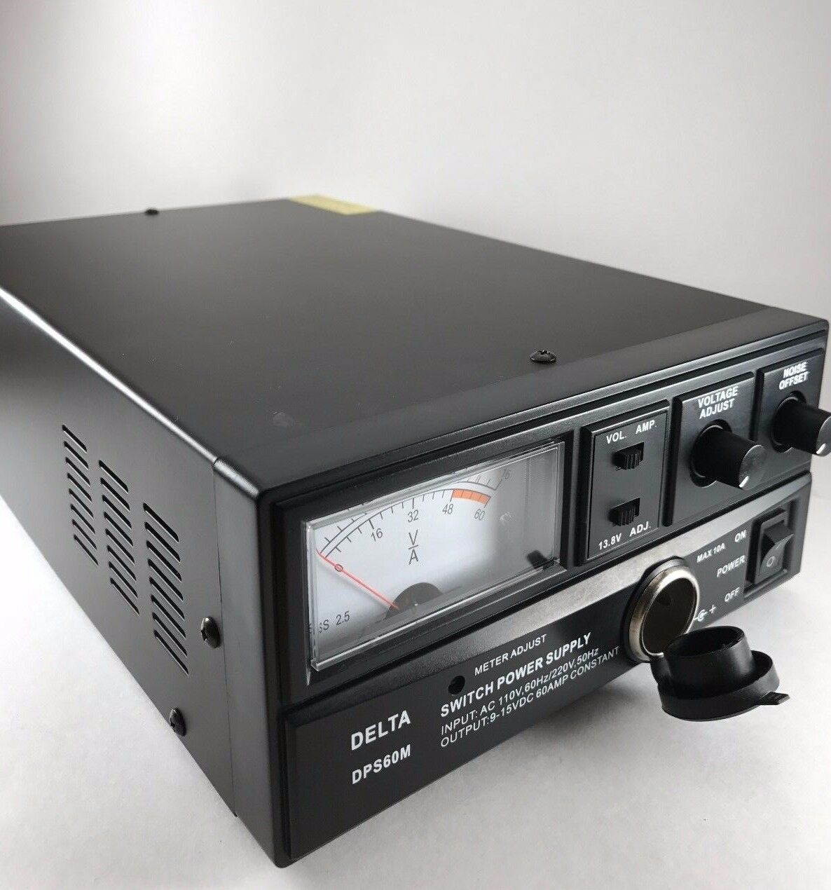 DELTA DPS60M 60 Amp 12v AC/DC Power Supply w/ Volt AMP Meter Ham CB Radio