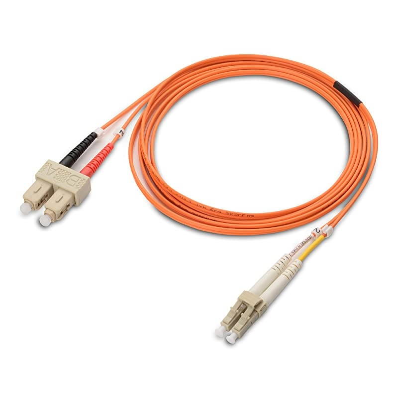 10Gb OFNP Plenum Rated Multimode Duplex 625125 OM1 Fiber LC to SC Fiber Optic SC to LC Fiber Patch 3m