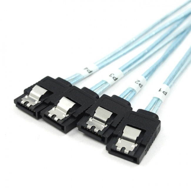 FVH MINI SAS 4i SFF-8087 36P To 4 SATA 7Pin HDD Hard Disk internal cable,1m SF-004-1.0M