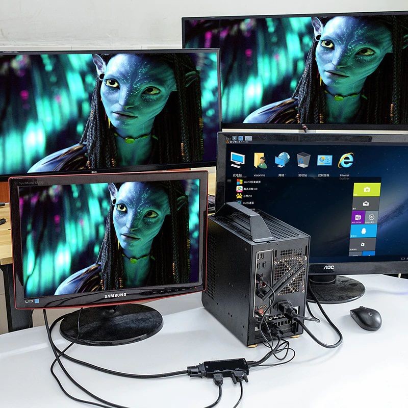 to AV Converter to RCAto AV 1080P to 3RCA CVBS AV Composite Video Audio Converter Adapter Supports PALNTSC with USB Charge Cable for PC Laptop HDTV DVD to AV Black