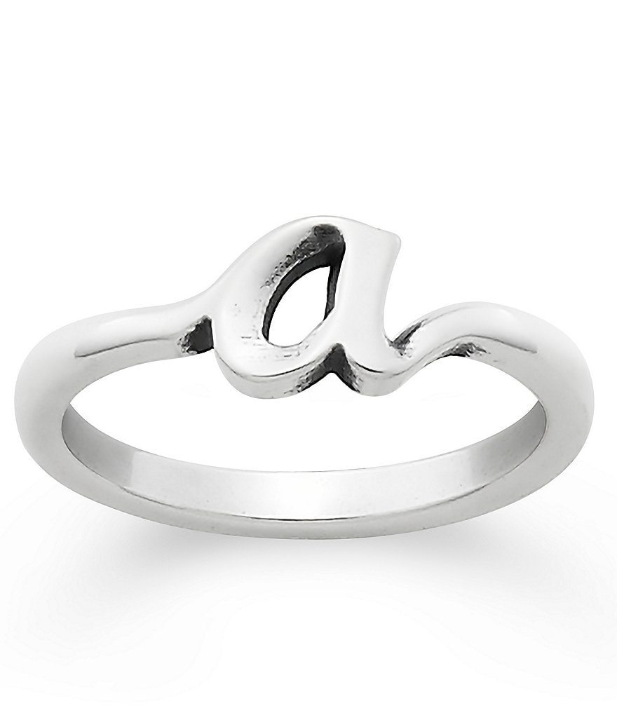 James Avery Sterling Silver Script Initial Ring