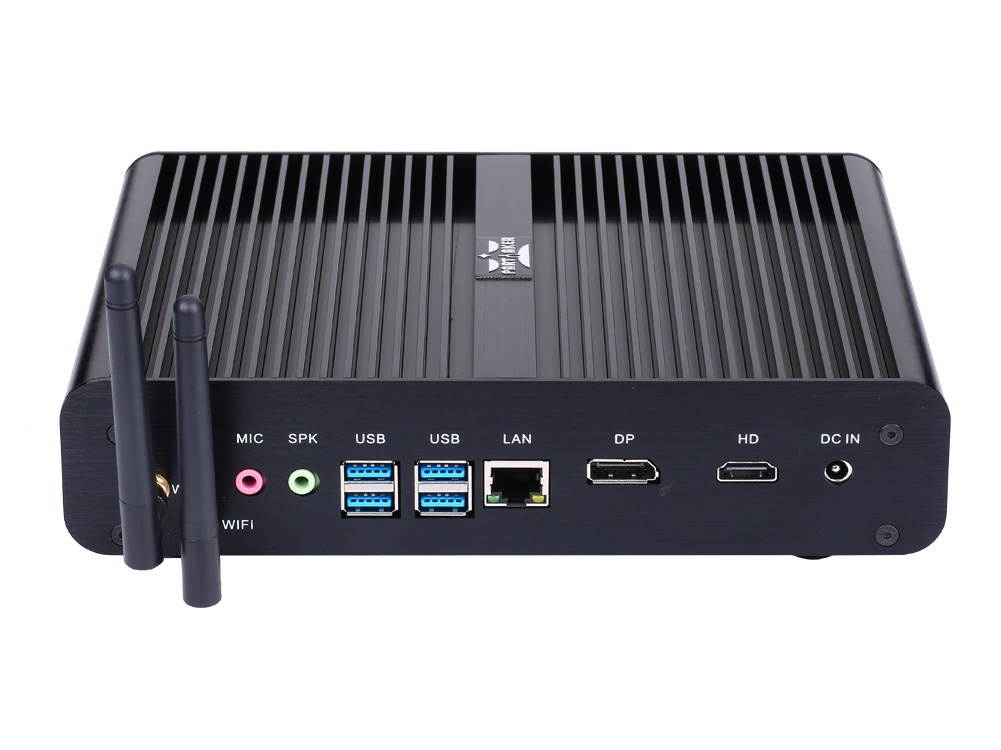 Partaker Fanless Mini PC,Desktop Computer,Intel Core i7 10510U 10th Gen Quad Cores CPU,8G RAM 128G SSD Windows 10 Pro,4K Dispplay,HDMI,DP,WiFi,Aluminum Alloy Case
