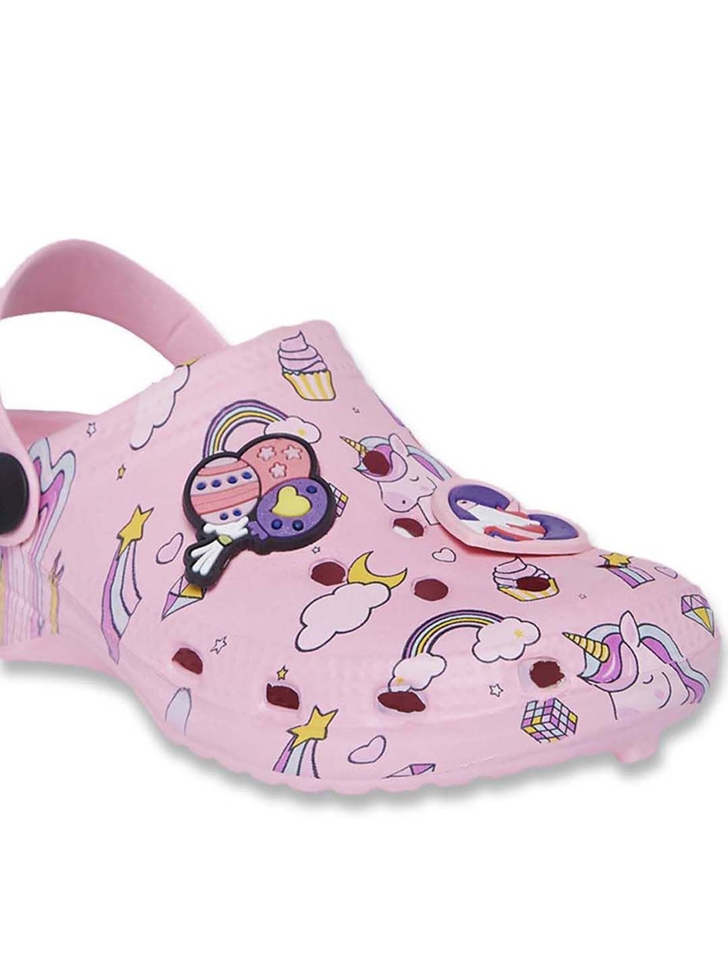 Passion Petals Kids Pink Sling Back Clogs