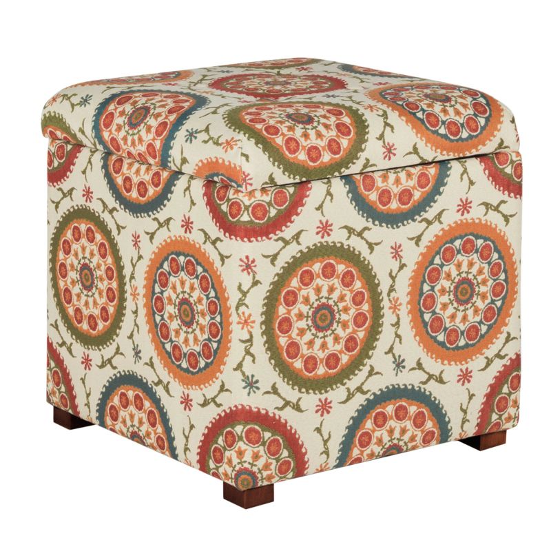 Storage Ottoman Medallion Print - HomePop