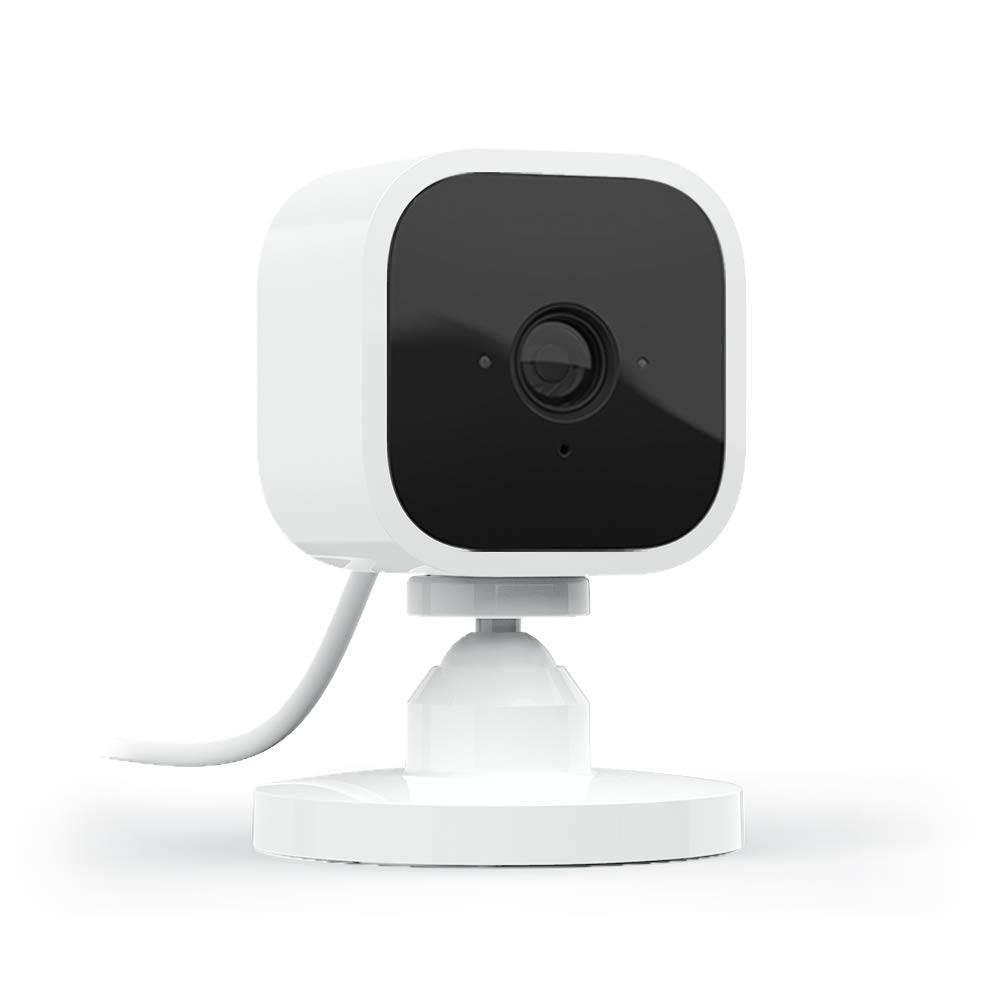 Blink Mini - Compact indoor plug-in smart security camera - Works with Alexa [1080 HD/Night Vision/Motion Detection/Two-Way Audio]