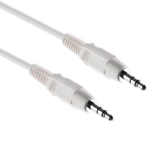 Pearstone Stereo Mini Male to Stereo Mini Male Cable (White) - 25'