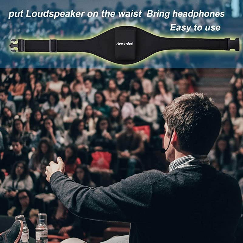 Belt for Fitness Instructors,Vertical rophone Transmitter Carrier Belt for Fitness Class,Public Speaking,Theatre,Pilates Teachers,Spin Yoga(2 Pack)