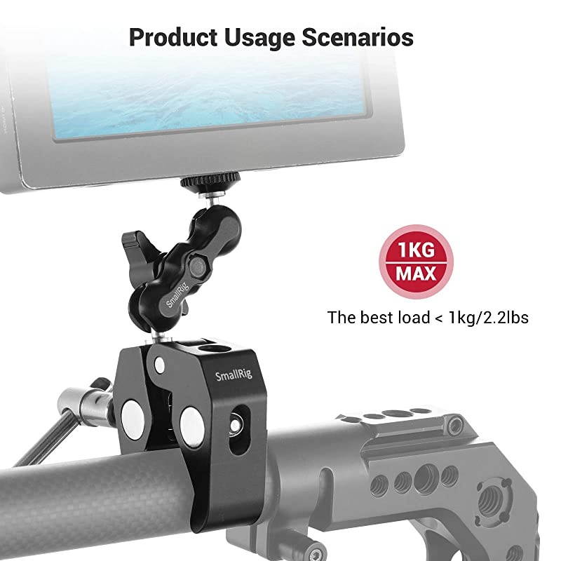 MultiFunctional Ballhead Clamp Magic Arm Adapter with Bottom Clamp 2161