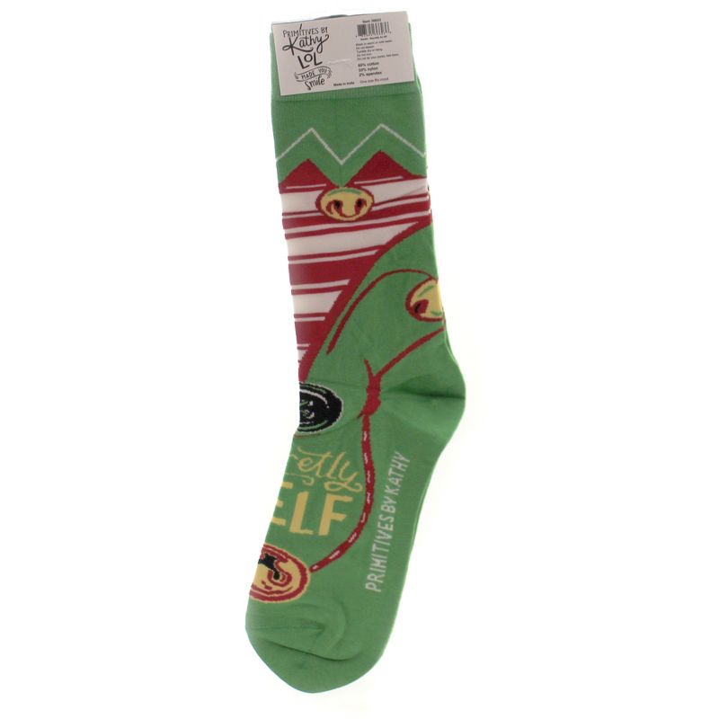 Novelty Socks 14.5" Secretly An Elf Socks Lol Made You Smile Primitives By Kathy  -  Socks