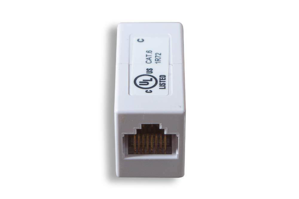 Cablelera Inline Coupler Cat6, Female RJ45 to Female RJ45, White Color (ZNWN2766-WH)