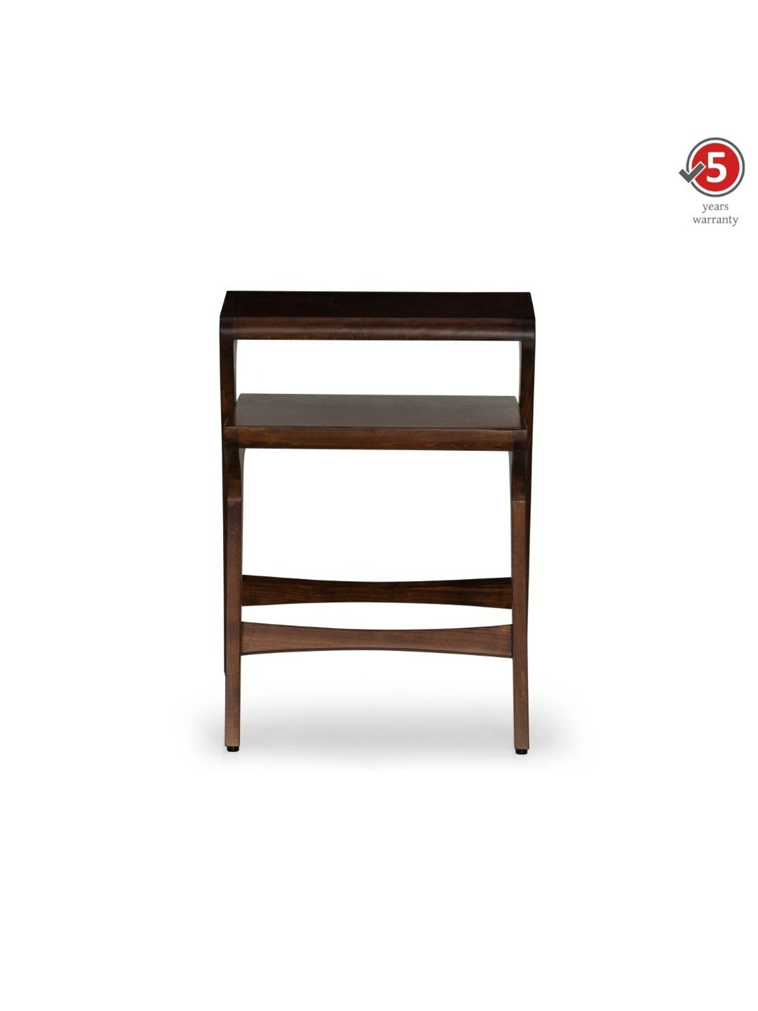 Durian Mackenzie Mid-Century Modern Brown Solid Wood End Table Dark Oak Finish