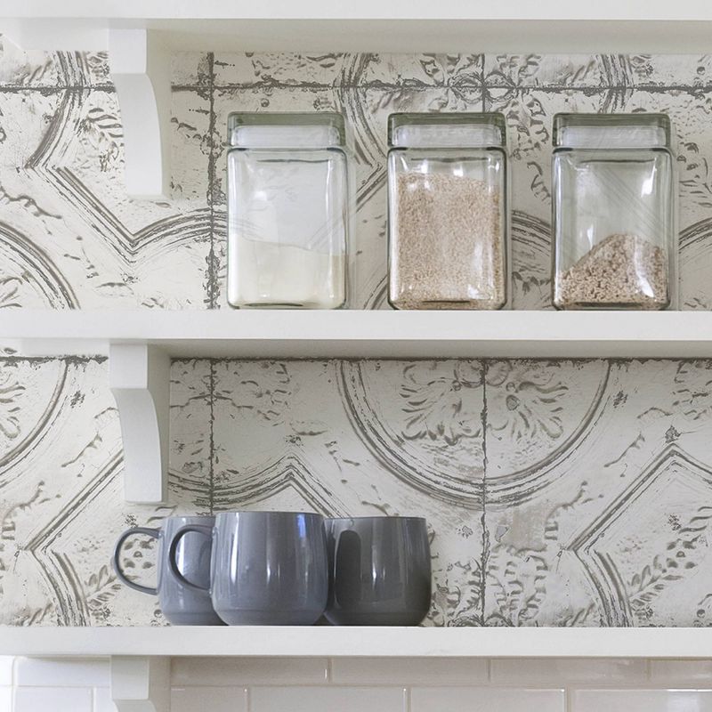 Brewster Newport Tin Tile Peel & Stick Wallpaper