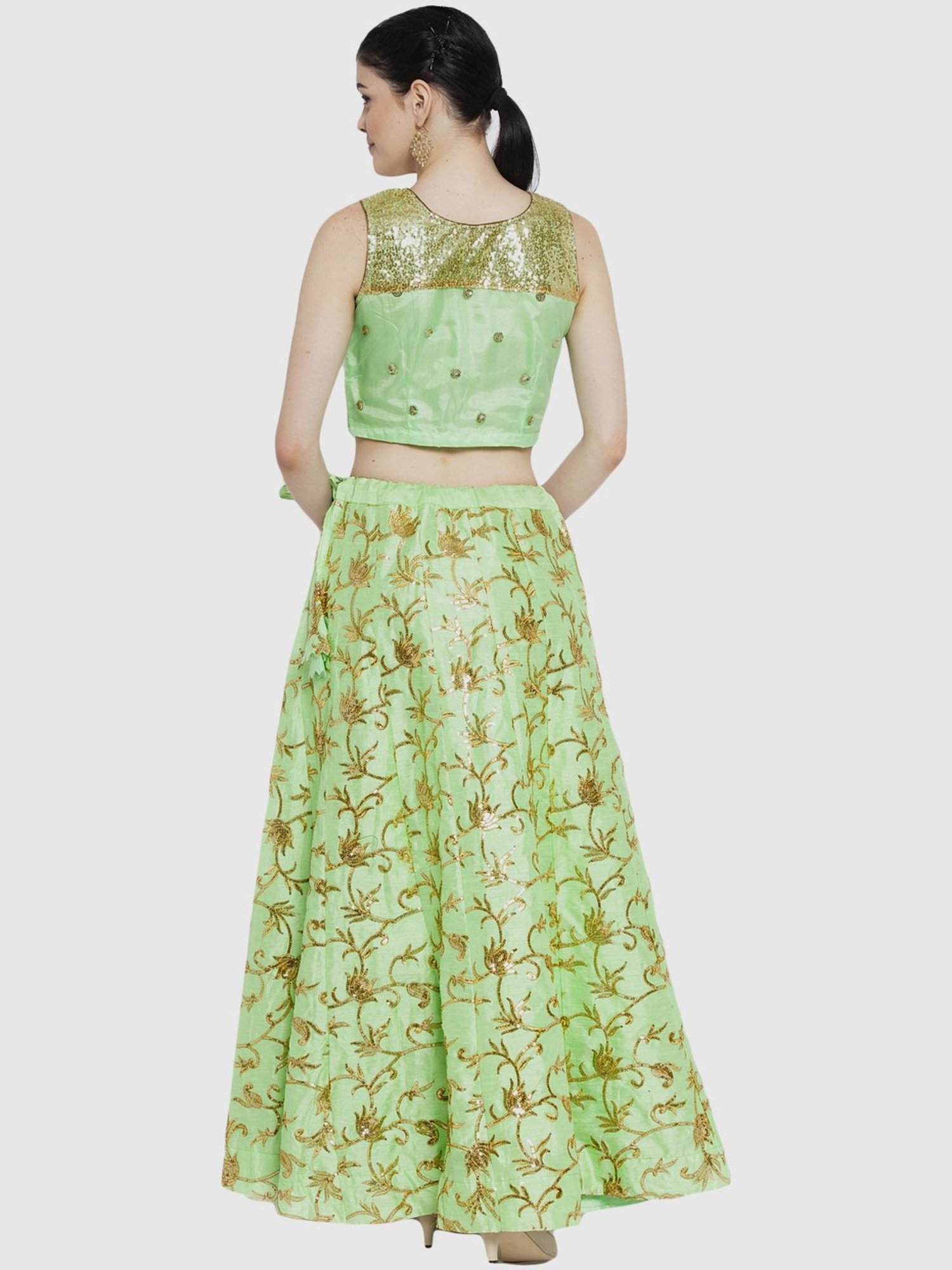 studiorasa Green Embroidered Skirts