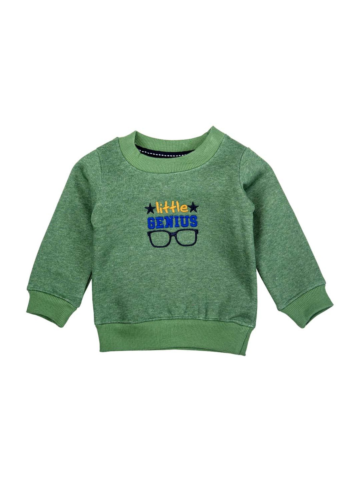 Mee Mee Boys Green Embroidered T-Shirt