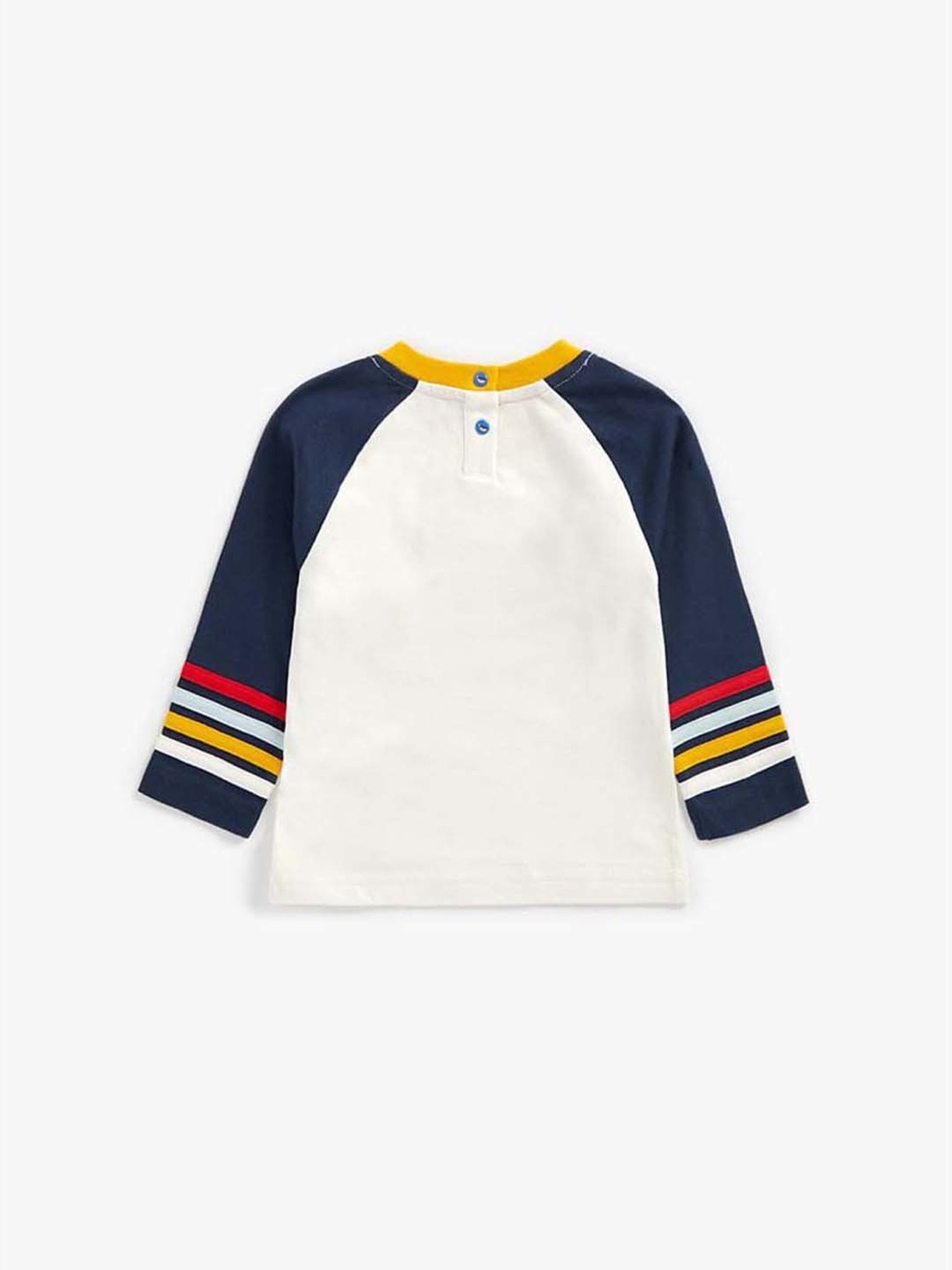 Mothercare Kids Multicolor Cotton Color Block Full Sleeves T-Shirt