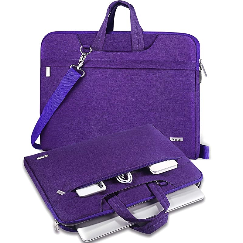 Laptop Bag Case 17 17.3 inch with Shoulder Strap,Waterproof Women Computer Carrying Sleeve Cover Compatible with New Razer Blade Pro,HP ENVY Laptop,ThinkPad P72,Dell ASUS Notebook,Violet