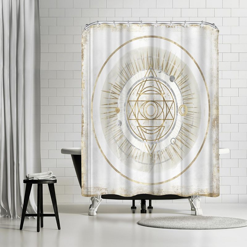Americanflat Golden Galaxy Iii by Pi Creative Art 71" x 74" Shower Curtain