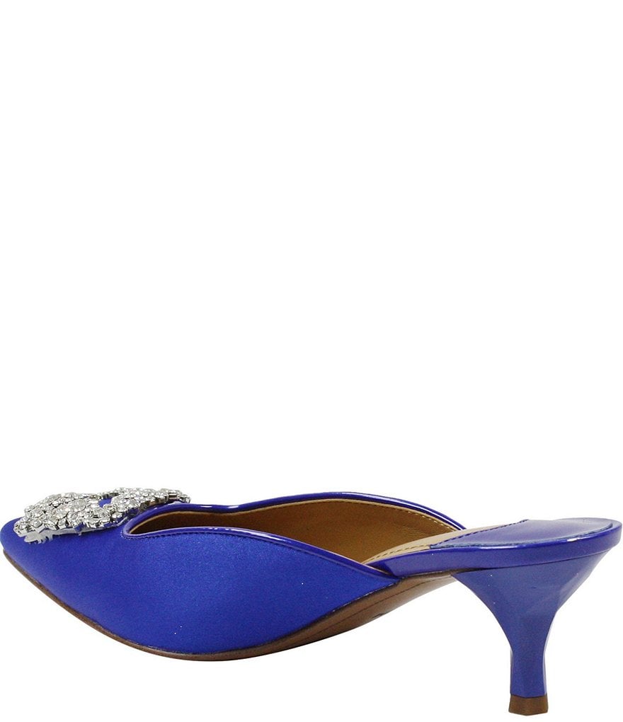 J. Renee Felecia Satin Ornament Detail Dress Mules
