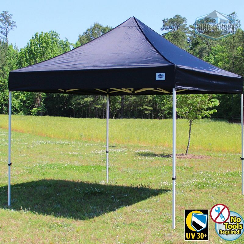 King Canopy 10'x10' Festival Instant Pop Up Tent with Black Cover