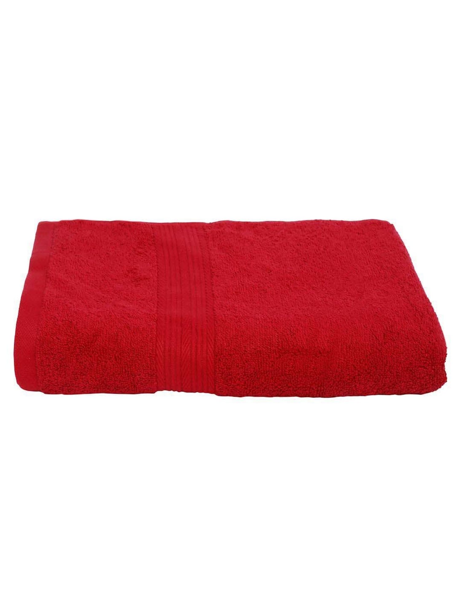 Creeva Red Cotton 450 GSM Bath Towel