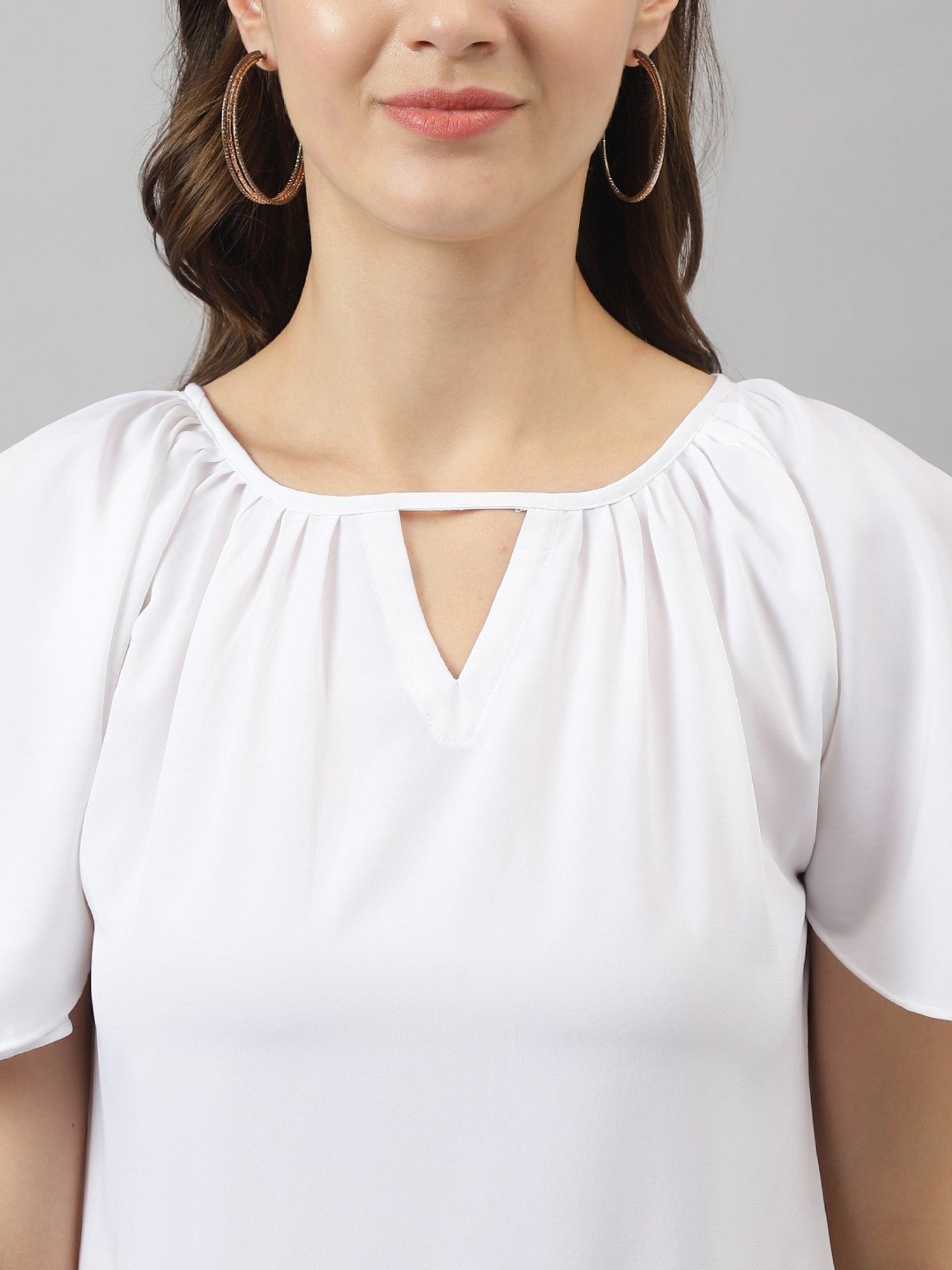 KERI PERRY White Regular Fit Top