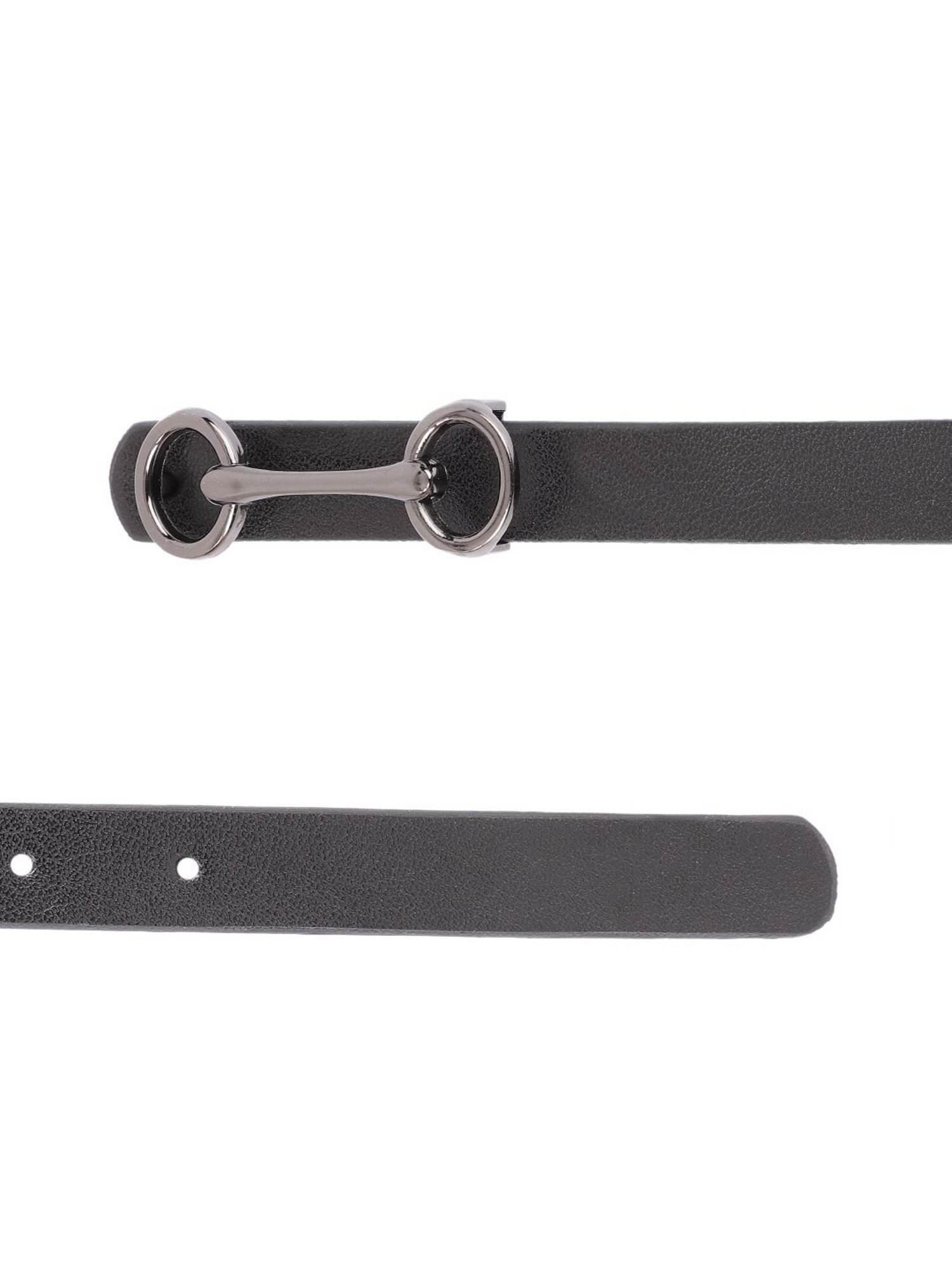 Antony Morato Black Leather Solid Waist Belt