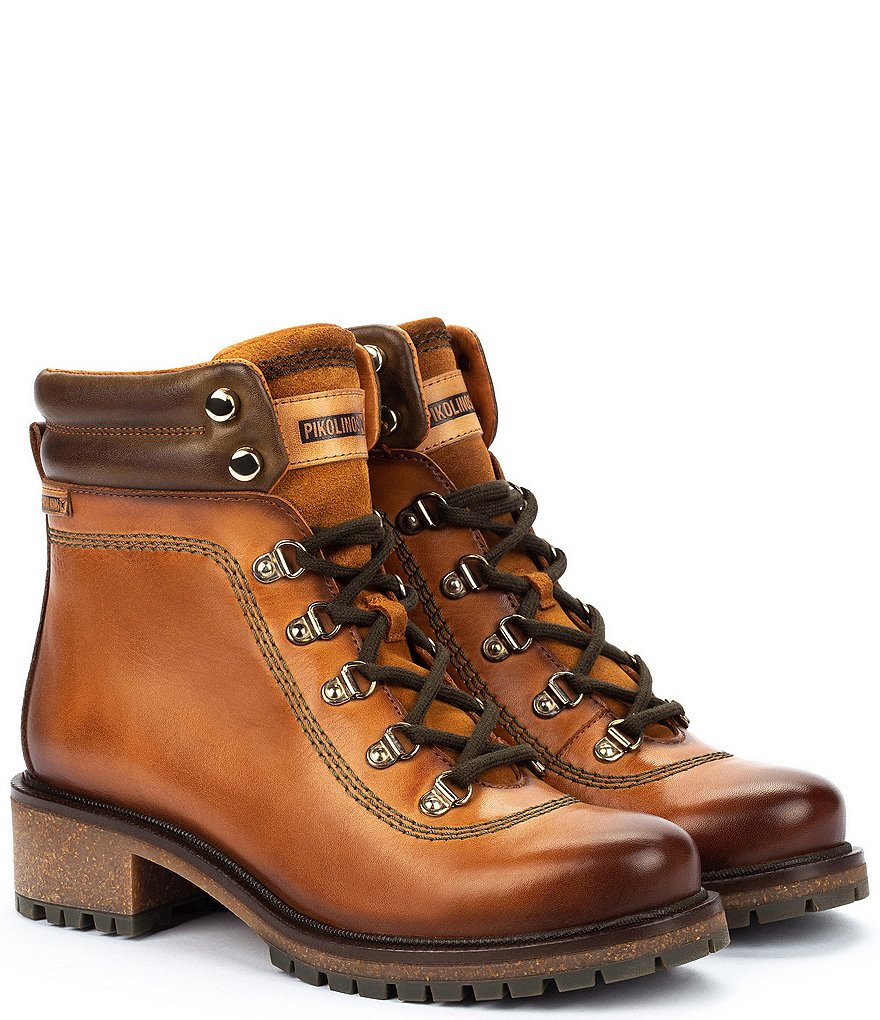 Pikolinos Aspe W9Z Leather Lace-Up Hiker Booties