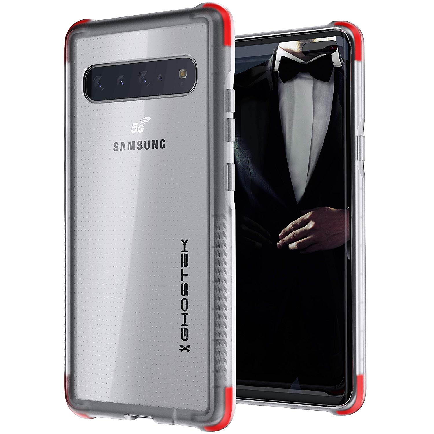 Ghostek Covert Clear Galaxy S10 Case with Super Slim Thin Design and Anti-Slip Grip Tough Shockproof Heavy Duty Protection and Wireless Charging Compatible for 2019 Galaxy S10 (6.1 Inch) - (Clear)