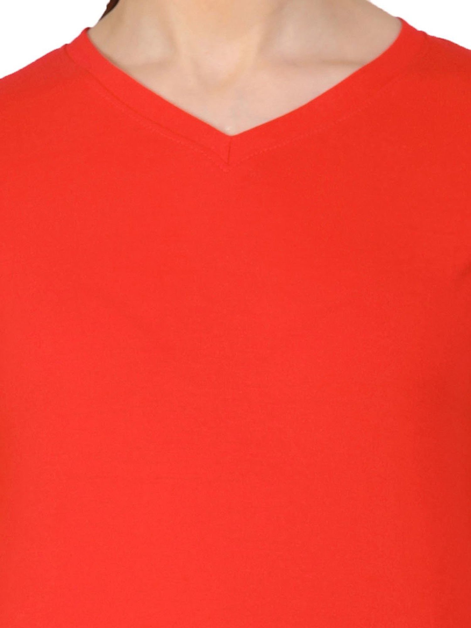 Appulse Red Cotton Slim Fit T-Shirt