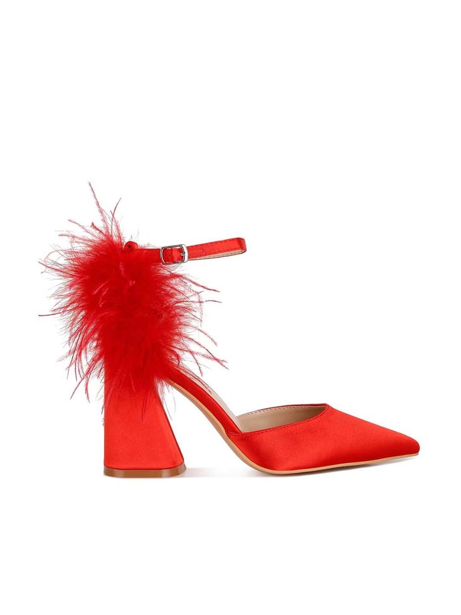 London Rag Women's Red Ankle Strap Sandals