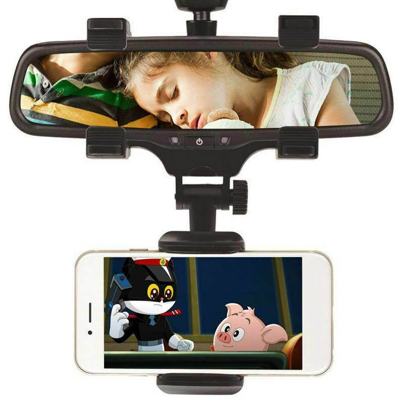 Car Phone Holder Car Rearview Mirror Mount Phone Holder 360 Degrees For iPhone Samsung GPS Smartphone Stand Universal