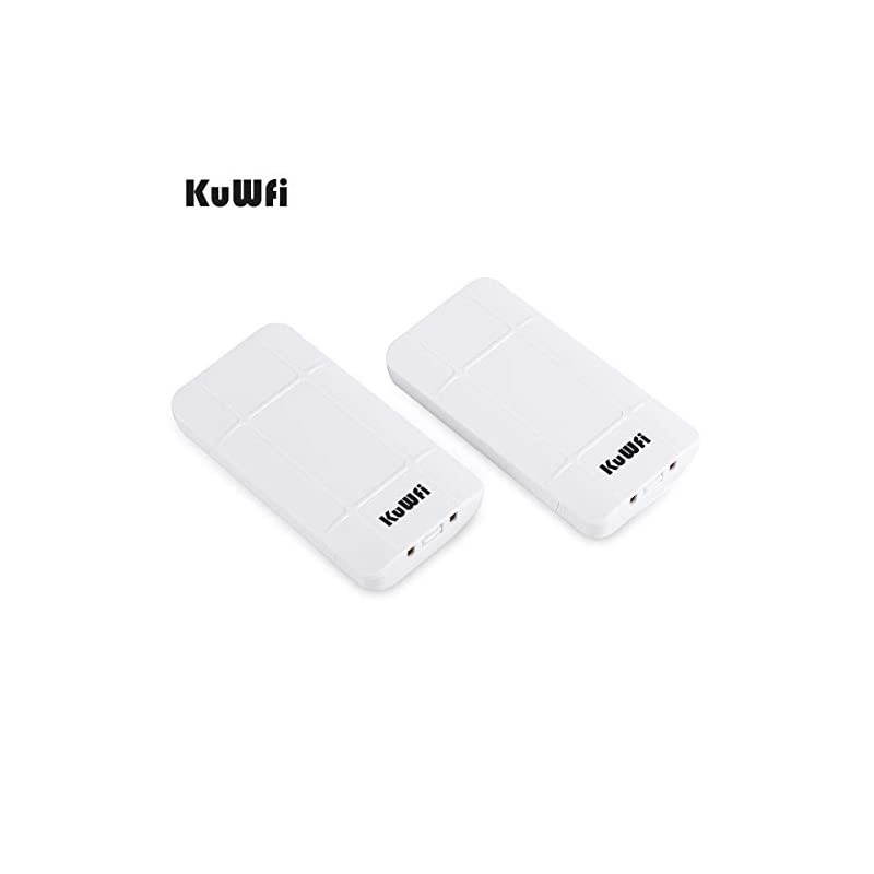 2Pack Long Range WiFi Extender Outdoor Wireless Bridge 24GHz 300Mbps Preconfigured Nano Station Indoor Outdoor Point to Point Wireless Bridge Client BridgeCPE Support 24V POE PrePairing