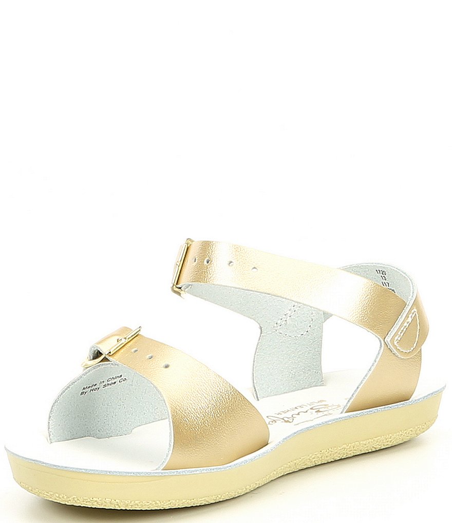 Saltwater Sandals by Hoy Girls' Sun-San Surfer Water Friendly Leather Sandals (Toddler)