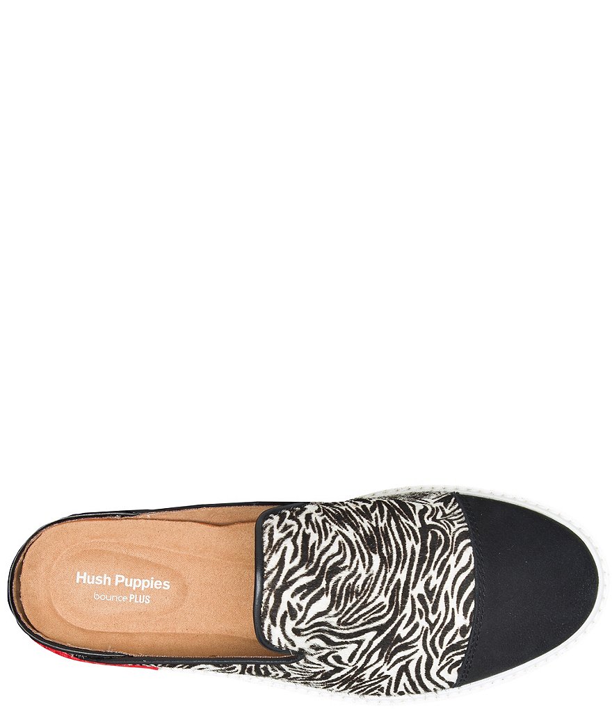Hush Puppies Sabine Zebra Print Calf Hair Mules