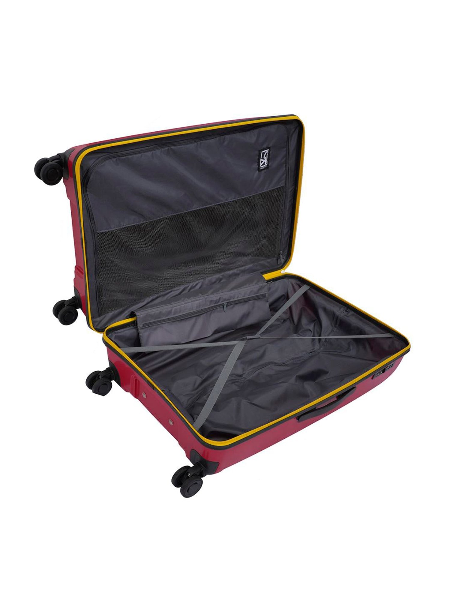 United Colors of Benetton Wayfarer Red Textured Hard Large Trolley Bag - 79 Cm