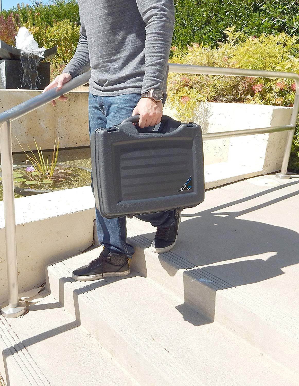 Casematix Portable Printer Carry Case Designed for HP Officejet 200 Wireless Mobile Printer , HP 62 Ink Cartridge and Cables - Also fits Older HP Officejet 150 and 100