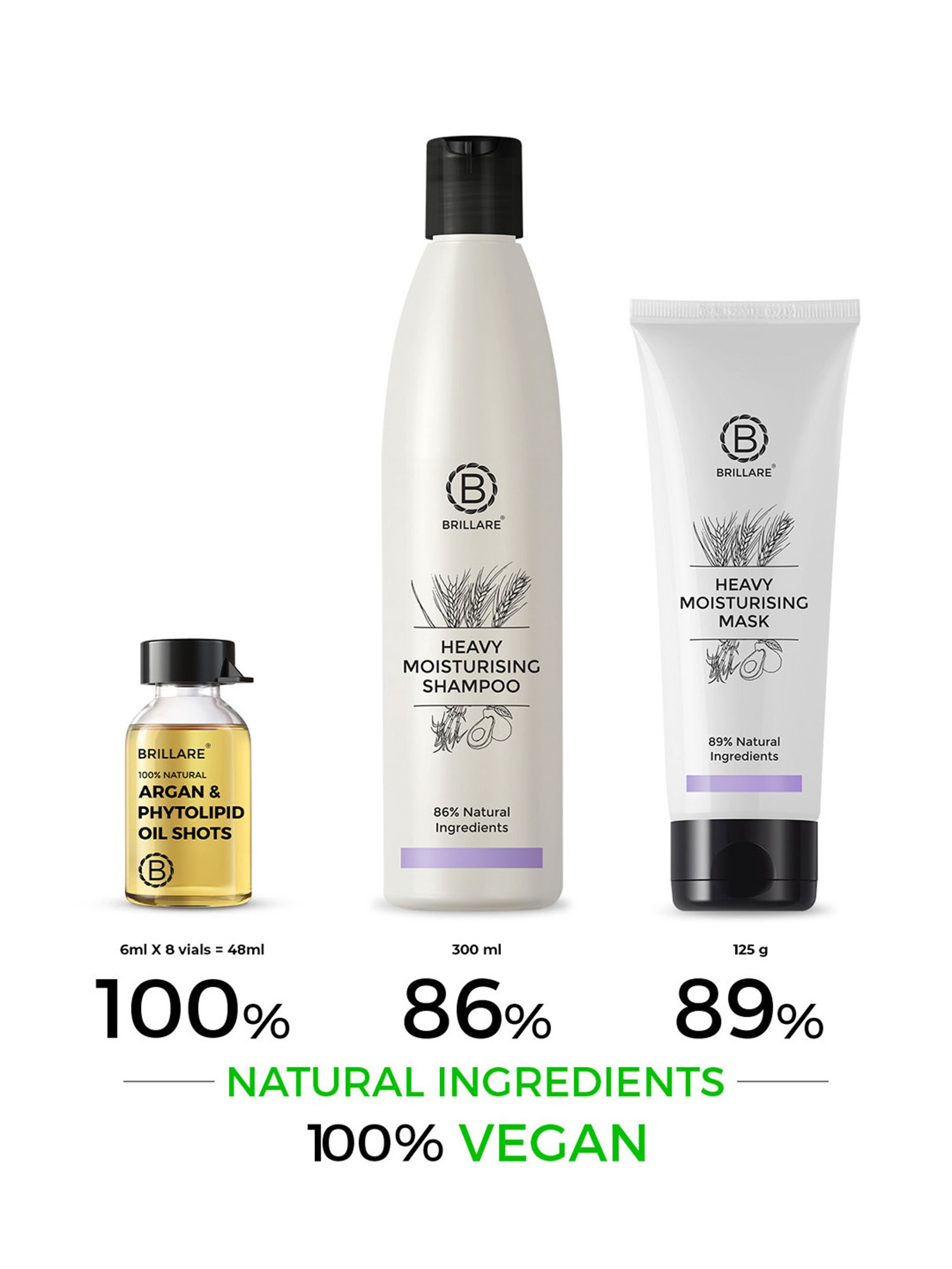 Brillare Heavy Moisturising Treatment for Dry & Frizzy Hair Combo