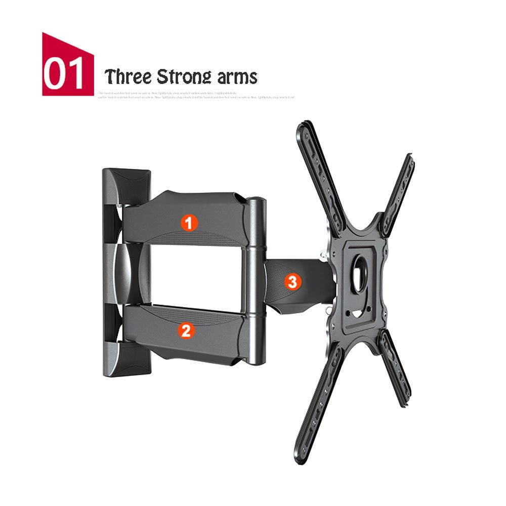 axGear LCD TV Wall Mount Flat Panel LED Full Motion 6 Swing Till Arms for 32-55 Inch