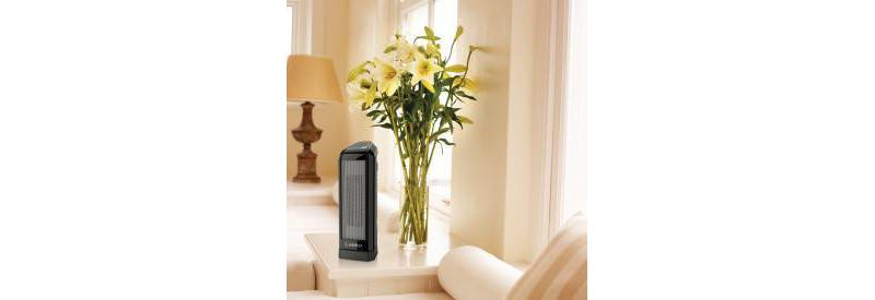 Lasko 5160 Portable Electric 1500 Watt Room Oscillating Ceramic Tower Space Heater with Remote, Adjustable Thermostat, Digital Controls, and Timer